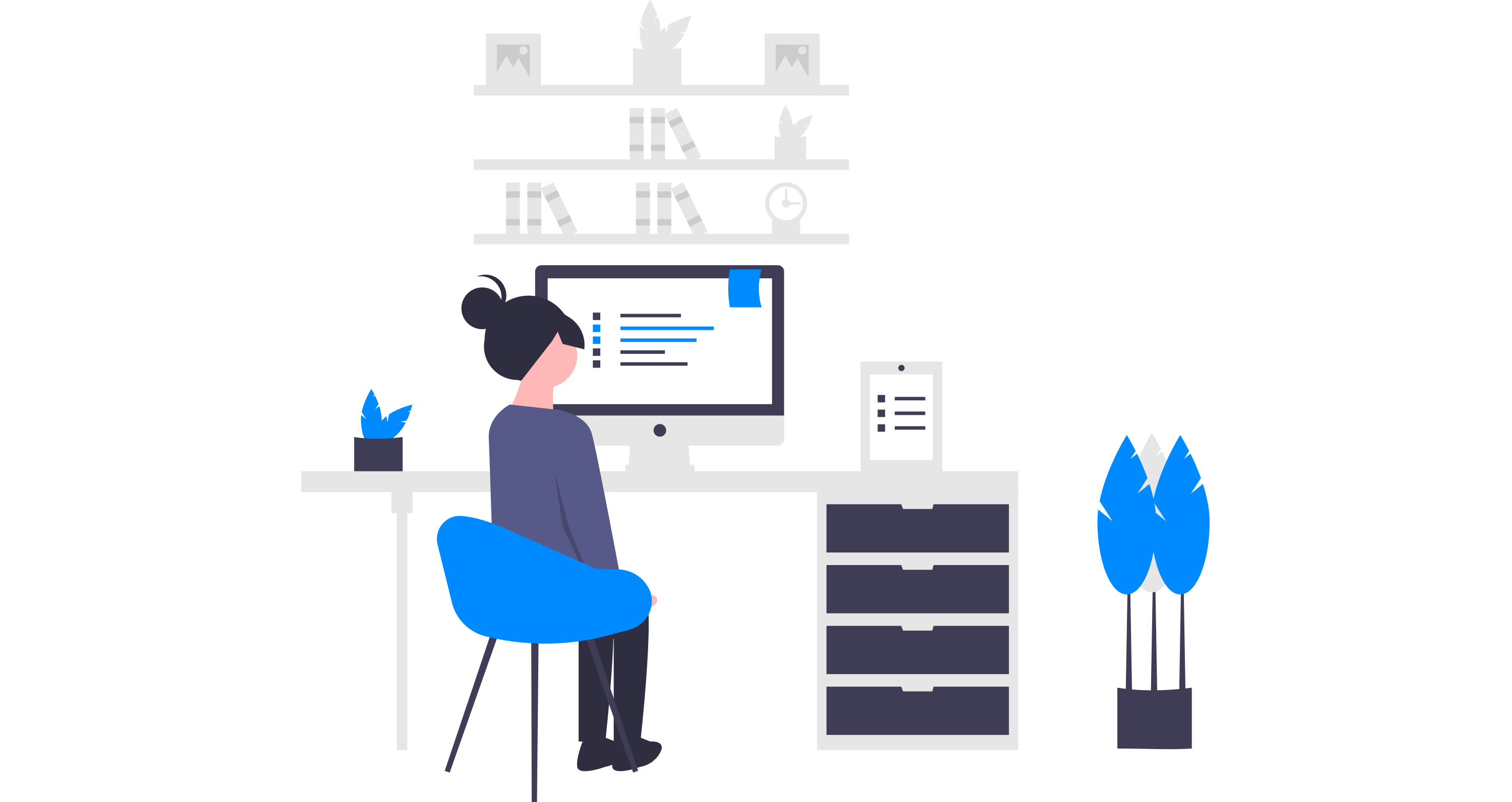 School Management Registration Illustration